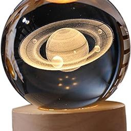 Bright Space 3D Crystal Ball LED Table Lamp (Saturn)-27