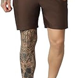 Organic Linen Mens Boxer Shorts for Men, Regular Fit Comfortable Brown Breathable Underwear Briefs Summer Shorts with Both Side Pocket with Zip (OTLMB33_1)-image-93
