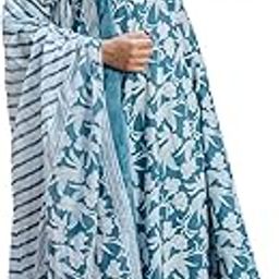 Women's Straight Pure Cotton Floral Printed Kurta & Pant with Dupatta Set (IESTR9694)-image-30