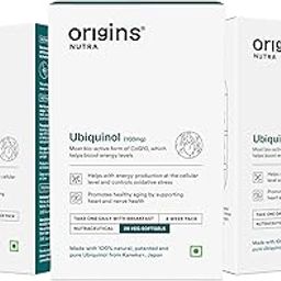 Origins Nutra Ubiquinol (100mg) | Boost Energy, Supports Heart & Healthy Ageing, Enhance Antioxidant Protection | Ubiquinol | GMP Certified | For Men & Women | 28 Soft Gels Pack of 3-image-53