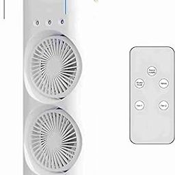 Portable Double Headed Mini Air Cooler For Home & Office spray Cooling With Mist Humidifier 3 Gear USB Rechargable Oacillating Fan With LED Light Cooler Fan, Touch & Remote Control Ice Filling-16