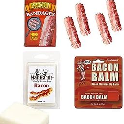 Bacon Bath & Grooming Kit Gift Pack (4pc Set) - Bacon Soap, Toothpicks, Breath Mints & Lip Balm Silicone Wristband-15