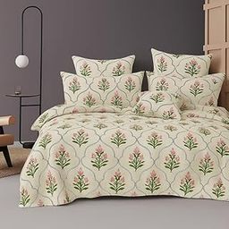 BSB HOME Premium Cloud Cotton Fitted Bedsheets with 2 Pillow Covers for King Bed | 300-320 TC | Size 78x72+10 Inches | Pink White| Soft, Durable and Deep Pocket 360 Fitted Sheet-image-86