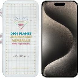 DIGI PLANET Clear Front Unbreakable Screen Protector Guard Compatible With iPhone 15 Pro Membrane Covers Front Screen Edge to Edge Coverage with Easy Installation Kit (Clear, Front)-image-81