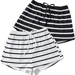 Women's Cotton Striped Shorts Combo (Pack of 2) | Relaxed Fit Lounge & Sleep Shorts | Summer Bottomwear Under ₹499-image-57