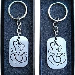 Combo Of Lord Ganesha Ganpati Ji Metal Keychain (Pack Of 2)-image-68