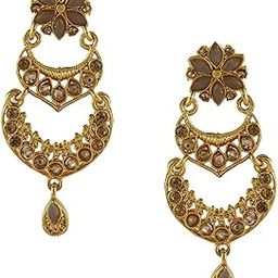 Jewellery Gold Colour Wonderful Traditional Mang Tikka with Earrings Set for Men-image-68