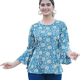 Women's Rayon Floral Printed Regular Top-image-20