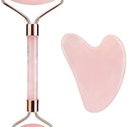 FEDDE Rose Quartz Face Massager Roller Double Sided Jade Roller Tool for Anti-Aging, Anti-Wrinkles, Face Neck Toning, Skin Firming - Pink-10