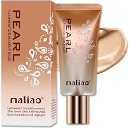 Maliao Pearl Illuminator Makeup Base - Bright Pearl Color for Instant Skin Brightening (GOLDEN PINK)-image-9