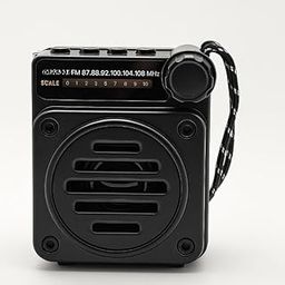 Fire Turtle Pocket Blast FM Radio with Bluetooth Speaker with Powerful Sound,FM Recording, Antenna, 6w-12 Hours (USB Charging) and Number Pad (AUX, SD Card, USB Input) (Mini Retro Black)-image-94
