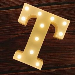 MUMUXI 5W LED Marquee Letter Lights, Warm White, T Shape-16