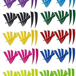 12Pcs Arrows Vanes Turkey Feather Fletching DIY Archery Arrows Black-image-45