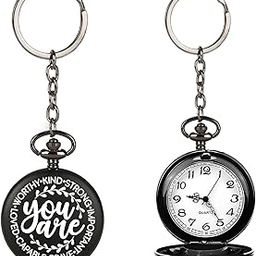 Royal Black Pocket Watch Unique Memorable Gift for Husband, Wife, Girlfriend, Boy Friend, Crush & Loved Ones Car Bike Home Key Chain & Key Rings for Valentines Day Gifting-image-37