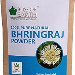 Bliss of Earth 100gm Bhringraj Powder Orgnaic, Herbal, Edible Great for Hair Mask, Hair Grow & Skin Care-image-22