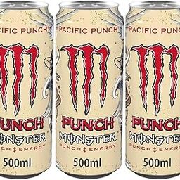 Monsters Energy Drink Pacific Punch Energy Drink, 500ml, Pack of 3 (From UK)-picture-26