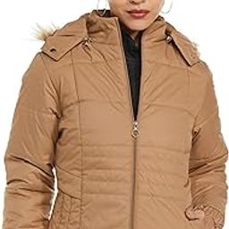 Women's Polyester Standard Length Parka Coat-image-11