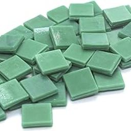 Coral Jade Green HK134 Glass Mosaic 15x15mm tiles 100 gm pack-image-69
