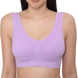 Women Nylon Elastane Lightly Padded Non Wired U Back Sports Bra | Seamless Stretchy Low Impact Yoga Workout Bra with Removable Pads - Size- Small to 4XL-image-46
