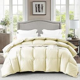 ALISHIBA CASA 600 GSM Heavy Winter Comforter Double Bed Size (90"X100") - Super Soft Fluffy 600 GSM Fill for Winter Comforter/Rajai/Duvet/Blanket Double Bed - Ivory Color-image-88
