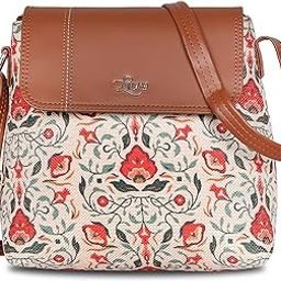 Women's Vegan Leather Printed Hand Crafted Flap Sling Bag-image-52