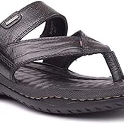 New Plazzo Black Strollers Genuine Leather Slide Sandal-38