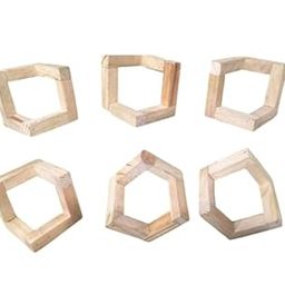 Eoast Birch Wood Holder Moon Lamp Base for Gemstones Spoon Ladle Home Office Decor 7cm- pack of 6 pc-15