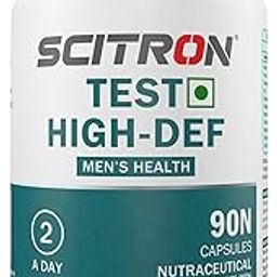 SCITRON TEST HIGH-DEF- 90N Capsules | Testosterone Booster Supplement For Men With Tribulus, Safed Musli, Boron Citrate, Urica Diocia & Mucuna Pruriens | Manage testosterone levels | Supports muscle growth management-32