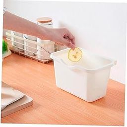 BluBasket Plastic 2 Liter Kitchen Open-Top Compost Bin For Counter Top, Under Sink Garbage Can, Hanging Trash Can For Kitchen Cabinet Door,Mountable Multicolor-25