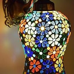 Doneria Designer Mosaic Glass Downlight Elephant Shaped Metal Base Wall Lamp/Light for Gift & Home Decorations.(Bulb not Included)(Made in India) (WDE09)-image-3