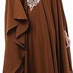 Nida Matte Arabian Kaftan Abaya Dress for Women with Arabic Embroidery Work (BT-EKAF-007)-image-0