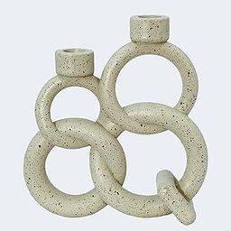 Cortina Home Décor Candle Stick Holder | Dinning Table Decorative Candle Holder, Cream Candlelight Dinner Candle Holder Ornaments-image-38