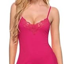 Babydoll Lingerie for Honeymoon Lingerie Nighty for Women Pink-image-2
