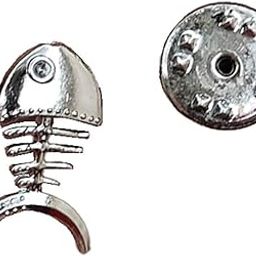 Fuschianet Accessories Fish Skeleton Brooch Lapel Pin for Men and Boys, Unisex-image-16