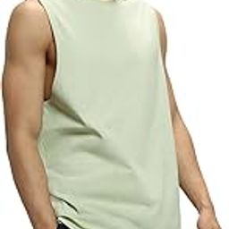 Men's Solid Oversized Fit Sleeveless Round Neck 100% Cotton Vest-image-68