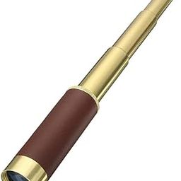 Pirate Monocular Telescope, 25x30 Handheld High Powered Zoomable Collapsible Waterproof Monocular Brass Spyglass for Cruise Ship Travel Hiking Hunting-image-53
