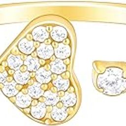 925 Silver Golden Open Heartbeat Ring, Adjustable | Gifts for Women and Girls | With Certificate of Authenticity and 925 Stamp | 6 Months Warranty*-image-69