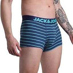 Men's Cotton Classic Regular Striped Trunks-picture-31