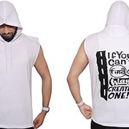 Sleeveless T-Shirt for Men Cotton Gym Wear Vest | Solid Stylish Hoodie Round Neck | Running Sando-image-79