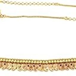 22K Gold-Plated Ruby Red Stone Studded Handcrafted Traditional Kamarbandh-image-44