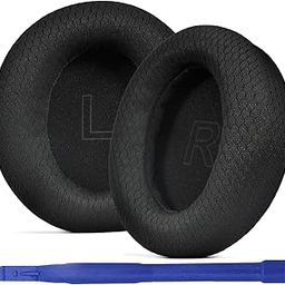 Adhiper Replacement Ear Pads for Soundcore Q30 Headphones, Upgraded Mesh Fabric Earpad Cushions for Anker Soundcore Life Q30/Q35 with High-Density Memory Foam, Breathable & Softer (Black)-image-7