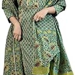 Women's Rayon Viscose Printed Straight Kurta with Pant & Dupatta-42