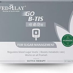 Vedalay GoBtis Ayurvedic Tablets | For Sugar Management | Diabetes Care | 1 month pack (30 tablets) | Regulated Blood Sugar Levels-image-55