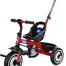 Amazon Brand - Jam & Honey Tricycle for Kids | Seatblet, Parental Handle, & Storage Basket | ISI & BIS-Compliant | for Boys and Girls 2 to 4 Years | 73 x 46 x 90 cm | Red-19