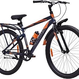 Hero Slingshot 26T Mountain Bicycle for Mens | Rigid Suspension | Internal Carrier | Ideal for Adults (Blue-Orange)-12