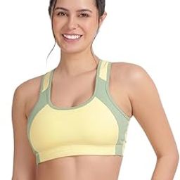 1051 Racer Back Non-Wired, Padded Full Coverage Sports Bra for Womens -Medium to High Impact Gym/Workout Slip-on Bra -200 GSM Cotton|Spandex - All Day Comfort Bra-image-6