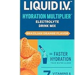 Liquid I.V. Hydration Multiplier - Brazilian Orange| Electrolyte Powder Drink Mix 16g | Pack of 12-16