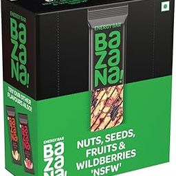 Boost Your Energy with Bazana's Nut Seeds Fruit & WildBerries Energy Bars - Savor the Natural Power of Flavors - 38g x 12 Bars for a Superior Snacking Experience!-29