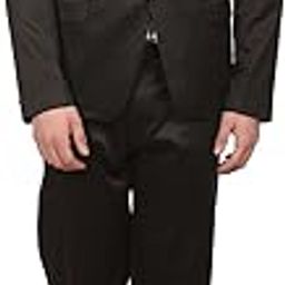 Men's Poly Blend Notched Lapel Black Tuxedo 2Pc Suit-image-33