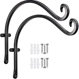CALANDIS™ 2 Pieces Hanging Plant Hooks Practical Durability for Bird Feeder Wind Chime Black-image-83